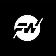 Modern letter WF FW logo design vector template. Initials monogram icon.
