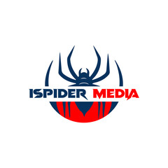 minimal spider line and circle logo design
