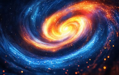 Vibrant Spiral Galaxy in Cosmic Space