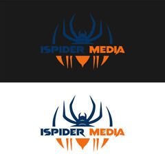 minimal spider line and circle logo design
