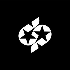 Letter S Planet Outer Space Planetary Galaxy Cosmos Astronomy Vector Logo Design Illustration
