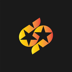 Letter S Planet Outer Space Planetary Galaxy Cosmos Astronomy Vector Logo Design Illustration
