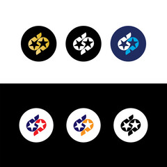 Letter S Planet Outer Space Planetary Galaxy Cosmos Astronomy Vector Logo Design. 6 logo icon design  Illustration
