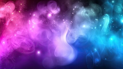 Abstract colorful smoke and light effect background.