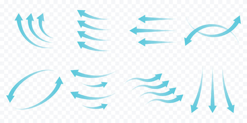 Airflow icon. Air flow arrow icon vector illustration.