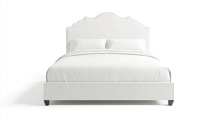 Classic white traditional bed with built-in storage showcasing elegant design and simplicity in modern interior decor.