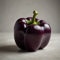 Purple bell pepper on dark background