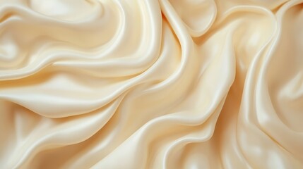 Obraz premium Elegant Soft Cream Fabric Texture with Subtle Waves Ideal for Backgrounds and Wallpapers