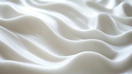 Fototapeta premium Textured white fabric with soft ripples creating a smooth, elegant surface ideal for background and design use in creative projects.