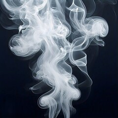 Obraz premium A surreal smoke trail that appears to tell a story, with twisting patterns hinting at hidden faces or symbols.