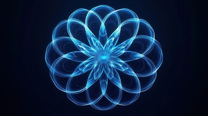 Abstract glowing mandala with layered patterns, representing the complexity of life s purpose