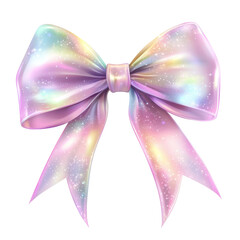 Holographic Bow:  A stunning iridescent bow, shimmering with a rainbow of colors, a captivating and stylish addition to any design project. 