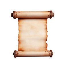 Transparent PNG available blank old scroll paper isolated on transparent background ,


