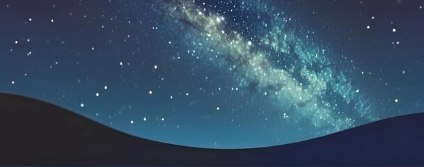 Fototapeta premium The galaxy's ethereal glow, a breathtaking panorama of light and darkness.