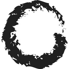 silhouette black fill circle brush stork flat design