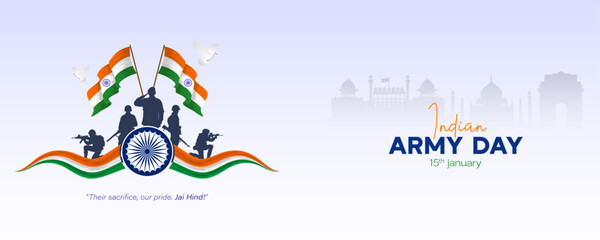 Indian Army Day Banner, Army Day, Poster, Indian Army Day, illustration Art. 
