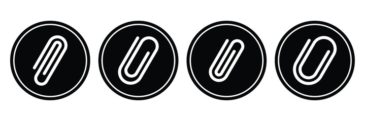 Paperclip set icon symbol simple design