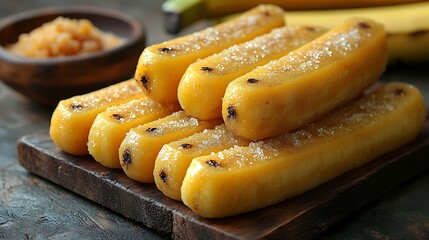 Sweet Grilled Bananas with Sugar Crystals