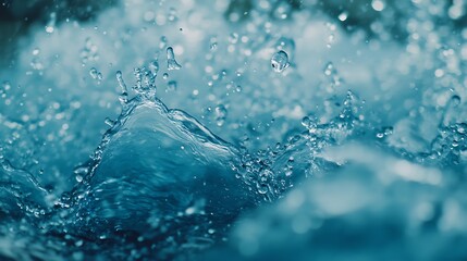 Water splash with ripples and ripples, closeup.
