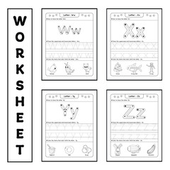 Letter tracing pages for kids to practice handwriting, enhance alphabet skills, and build literacy confidence