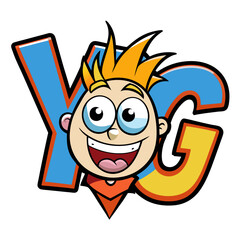 cartoon character with letter yog