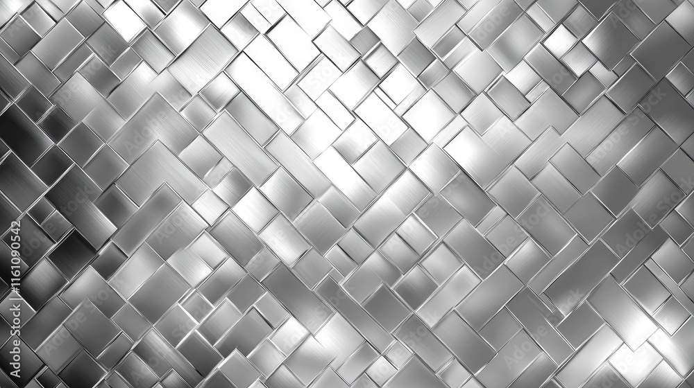 Poster modern metallic silver abstract texture with geometric patterns and gradients for backgrounds or des