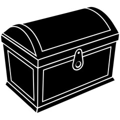 wooden box isolated on white