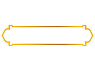 Islamic gold metallic title frame