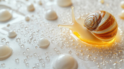 Snail Mucin extracted molecule for skin care serum cream