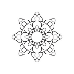 Outline Mandala for Coloring Book Page. Oriental Mandala vector. Mandala Coloring book line art vector illustration. Vector abstract mandala pattern.