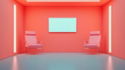 Immersive personalized healthcare system, futuristic clinic, 3D illustration