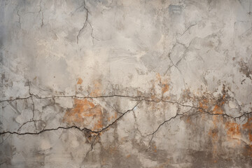Obraz premium Processed collage of obsolete stucco wall with visible cracks texture. Background for banner, backdrop