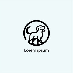 A minimalist black silhouette of a cute cartoon-style animal resembling a fox or cat