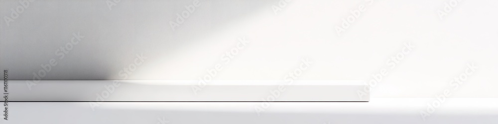 Wall mural close-up photo of single product against clean white background with ample copy space to allow for g