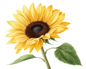 Vibrant Sunflower Bloom Against Glitch Art Background