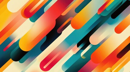 Abstract Diagonal Lines Vibrant Color Gradient Design