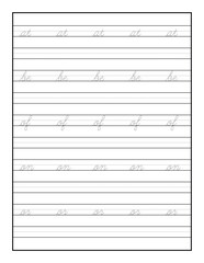 cursive writing Practice for Teens