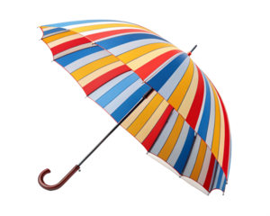 Colorful Striped Umbrella, Rainy Day Protection, Weather Gear