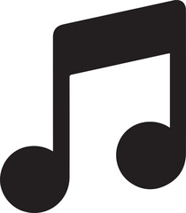 Music Icon Silhouette Vector, Vector OF Music Icon