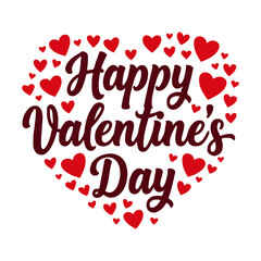 Happy Valentines day typography design