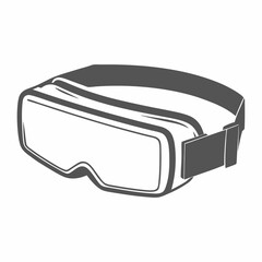 Sleek Virtual Reality Headset Vector Art.