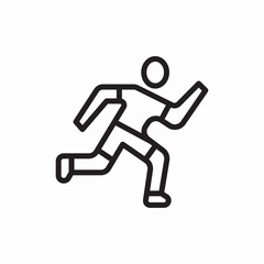 Running man athletic sport exercise icon vector sign
