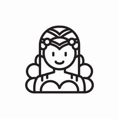 girl woman icon vector sign