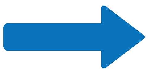 Obraz premium Long arrow. Arrow pointing right. Blue long arrow