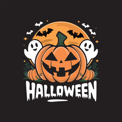  Halloween pumpkin t shirt design vector