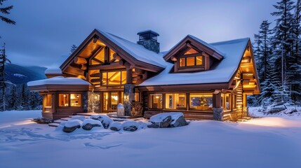 house in the snow