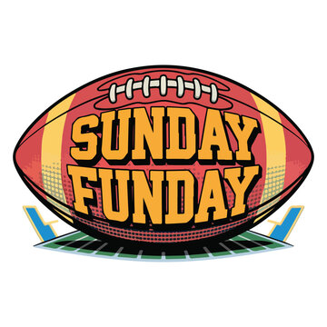 Sunday Funday American Football vector t shirt design