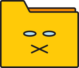 Mute and Sleepy Folder Emoji
