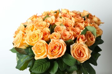 Beautiful bouquet of orange roses 