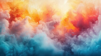 Vibrant colors blend in a soft abstract display creating an artistic atmosphere